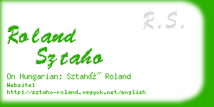 roland sztaho business card